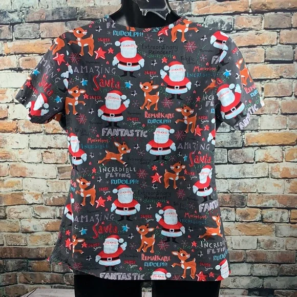 Rudolph the red nose reindeer scrub top
size M - Picture 4 of 8